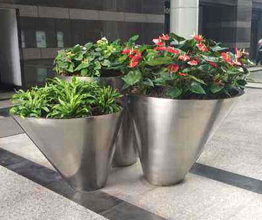 不锈钢移动花箱