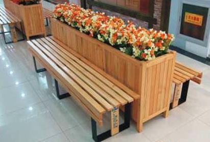 塑木花箱排椅