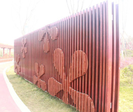 西安钢构廊架景墙