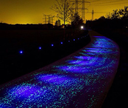 透水混凝土路面,太阳能自行车道