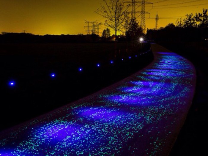 透水混凝土路面,太阳能自行车道