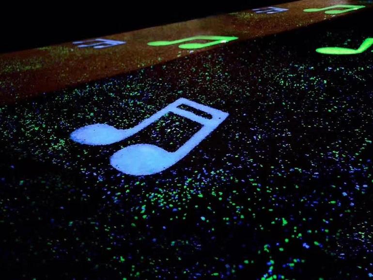 荧光路面,发光人行道